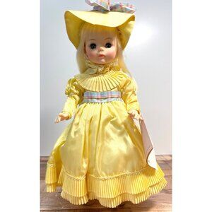 Madame Alexander Jean Ingres Girl Doll 14" Blonde Hair Yellow Dress Collectible